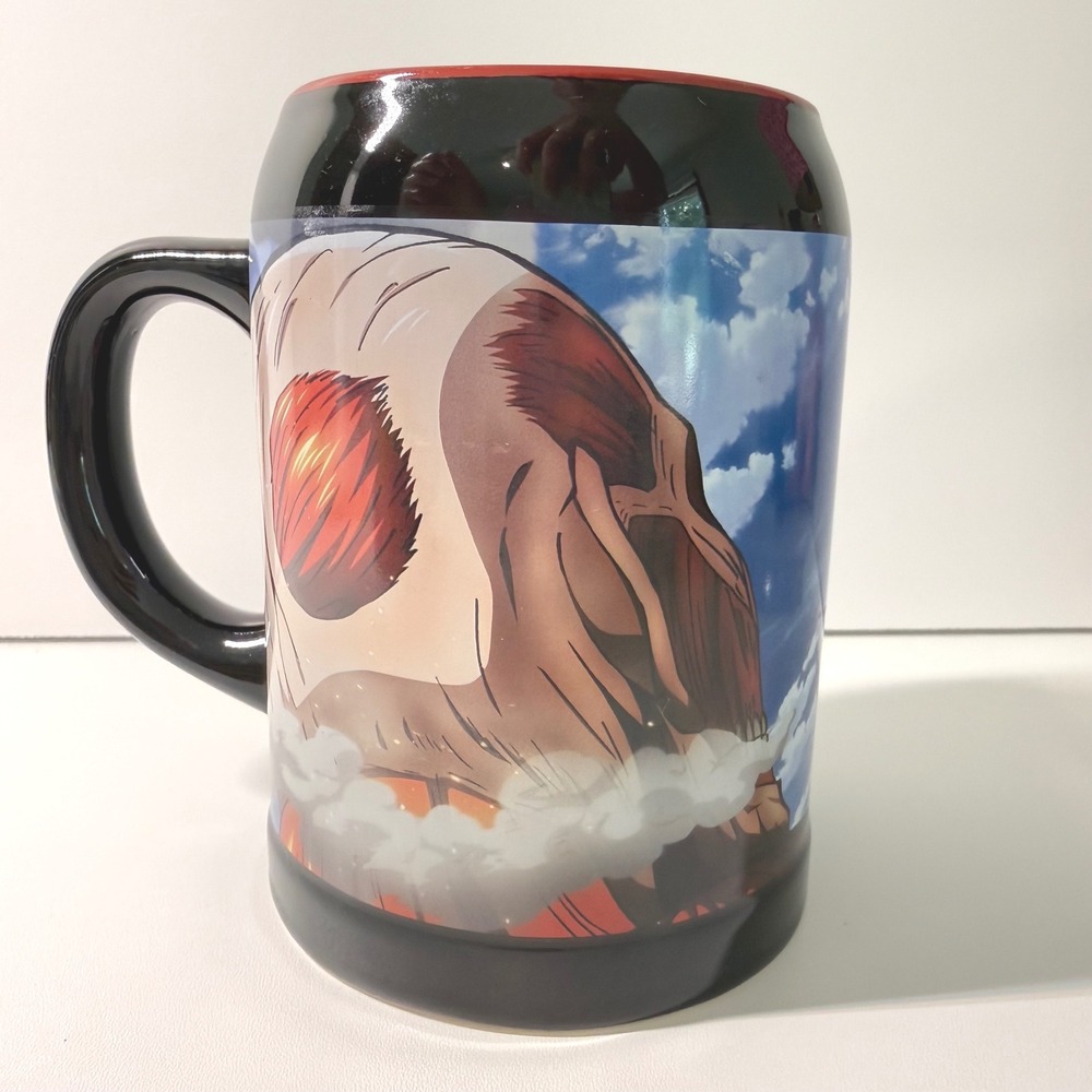Attack on Titan Season 2 Stein Mug Eren Mikasa Colossal Anime Surreal 2017 NEW - Picture 4 of 8